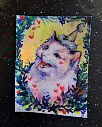 Image 1 of Party kitty original illustration!