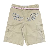 Image 2 of Love Me Reworked Khaki Shorts