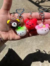 Image 2 of Bear charm, Polymer clay charm, Kawaii bear keychain