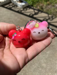 Image 3 of Bear charm, Polymer clay charm, Kawaii bear keychain
