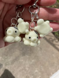 Image 3 of Octo and turtle charm, Polymer clay charms, Glow in the dark kawaii octo keychain