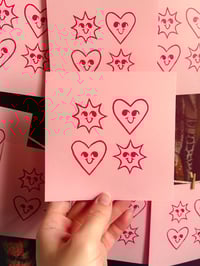 Image 2 of HEARTS N STARS 5.75 Square Block Print