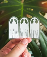 THREE GHOSTS Clear Sticker