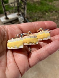 Image 1 of Grilled cheese charm, Polymer clay charm, Grilled cheese Stitch marker/progress keeper