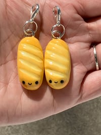 Bread charm, Polymer clay charm, Kawaii bread knitting charm/progress keeper