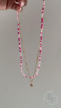 Image 1 of Layered Seed Bead Necklace Set 