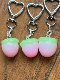 Image 2 of Strawberry charm, Polymer clay charm, Strawberry keychain