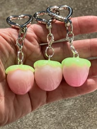 Image 1 of Strawberry charm, Polymer clay charm, Strawberry keychain