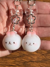 Image 2 of Mochi Bun Bun charm, Polymer clay charm, Mochi Bunny keychain