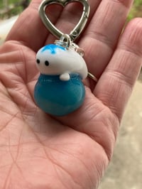 Image 3 of Blueberry seal charm, Polymer clay charm, Blueberry keychain, Seal keychain