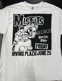 Image 2 of Misfits Necros Beastie Boys Irving Plaza June 25th 1982 Poster Shirt (Reprint)