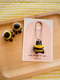 Image 1 of yellow black bee charm