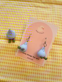 Image 1 of blue raindrop boots dangle earrings