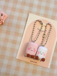 Image 1 of marshmallow miniature ~ keychain charm ~ jelly inspired