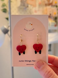 Image 1 of heart jelly inspired miniature ~ dangle earrings