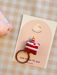 Image 1 of red velvet cake miniature ~ keychain charm ~ jelly inspired