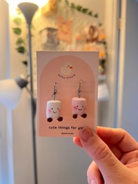 Image 1 of marshmallow jelly inspired miniature ~ dangle earrings