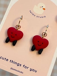 Image 2 of heart jelly inspired miniature ~ dangle earrings