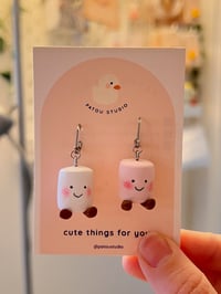 Image 2 of marshmallow jelly inspired miniature ~ dangle earrings
