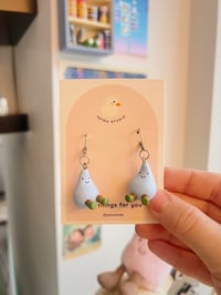 Image 2 of blue raindrop boots dangle earrings