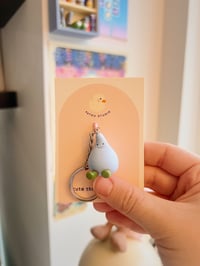 Image 2 of blue raindrop boots keychain