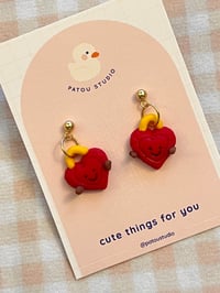 Image 3 of heart locker jelly inspired miniature ~ dangle earrings