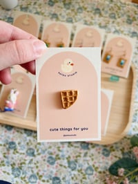 Image 1 of waffle pin