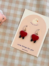 Image 3 of heart jelly inspired miniature ~ dangle earrings