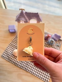 Image 3 of ghost patou handmade keychain charm *glows in the dark*