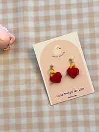 Image 4 of heart locker jelly inspired miniature ~ dangle earrings