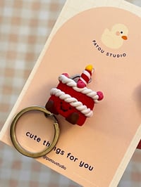 Image 5 of red velvet cake miniature ~ keychain charm ~ jelly inspired