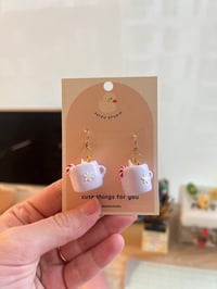 Image 2 of miniature hot cocoa mug dangle earrings