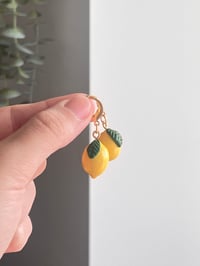 Image 5 of tiny lemon dangle earrings