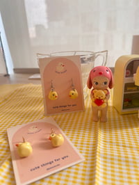 Image 3 of miniature baby patou dangle earrings