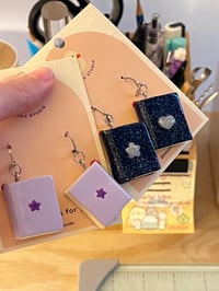 Image 5 of miniature tiny books dangle earrings