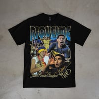 Image 1 of Juan Román Riquelme Tribute T-Shirt – Bootleg Football Career Tee | Retro Unisex Cotton Shirt