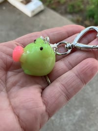 Image 4 of Kawaii frog charm, Polymer clay charm, Frog keychain