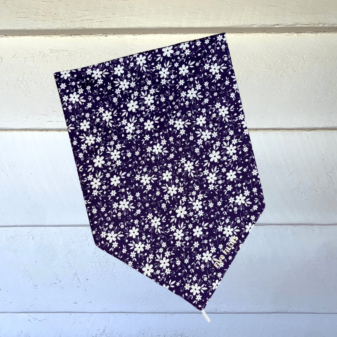 Image of Flower Fields Navy Scarf