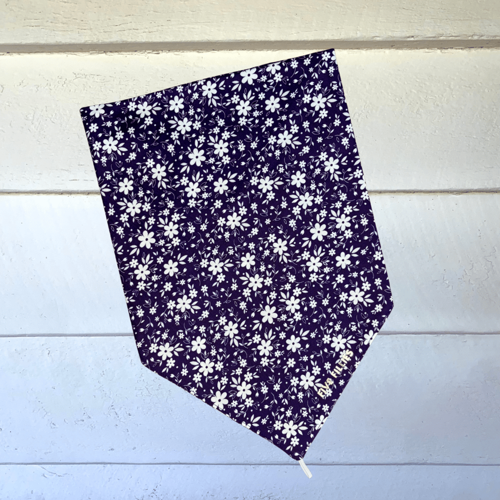 Image of Flower Fields Navy Scarf