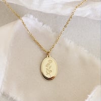 Image 1 of Flower Necklace: Isaiah 40:8 🌸