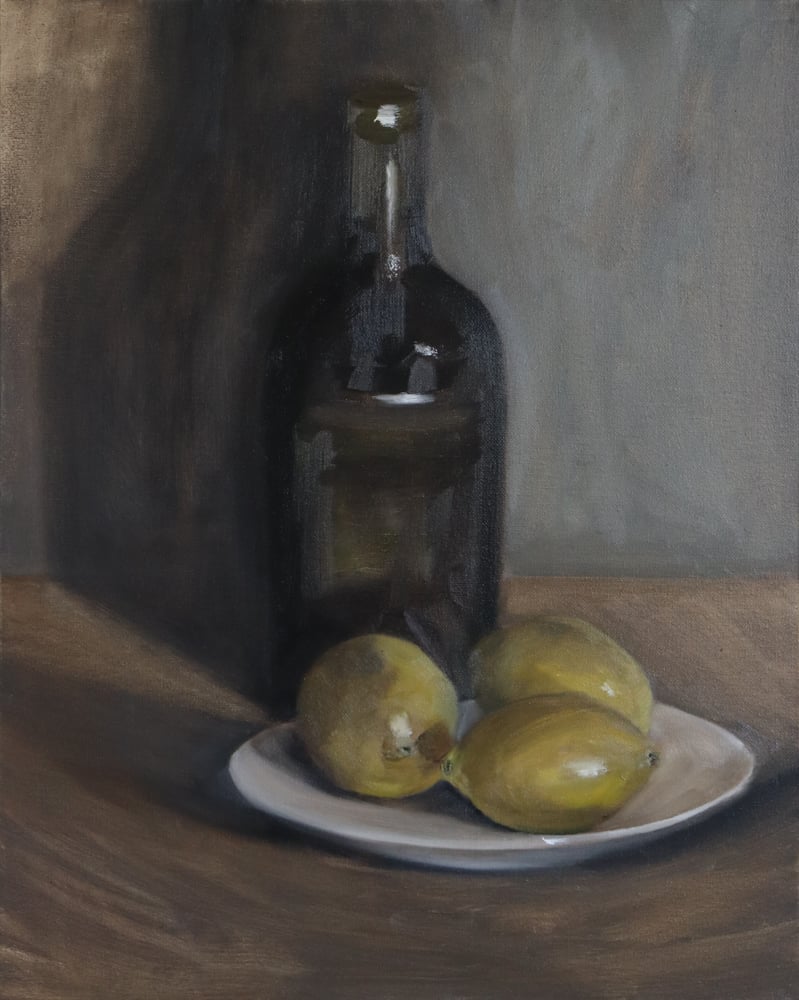Image of Nature morte aux citrons et à l'huile d'olive