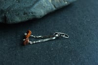 Image 1 of Rustic Amber Silver Earrings