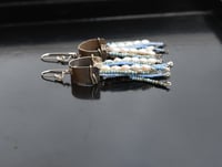 Image 4 of Big Rain Silver Pearl Turquoise earrings 