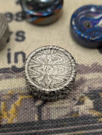 Image 1 of Preorder Custom Size Button in Flame Pattern Zircuti Etched
