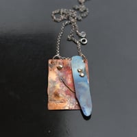 Image 1 of Talking Wild Abstract Mixed Metal Necklace
