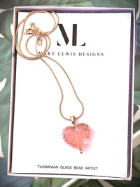 (Reserved for Deanna) - "Crystal Heart" - Pendant.  Soft pink