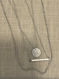 Image 1 of 3-in-1 Silver Layered Necklace Set