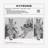 KITSUNE LINEART TEMPALTE