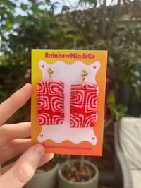 Pixel swirl earrings 