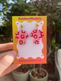 Flower shroom earrings 